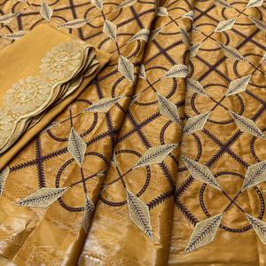 Kain Bazin Rich Jacquard Tenun Berkualitas Tinggi Terbaru 5+2 Yard Feitex Bazin Rich Lebar Besar Bordir untuk Gorden Gaun Anak Perempuan - Product Image 6