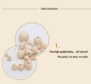 100 pièces sac de perles en bois naturel de 12mm de fournisseur chinois pour les projets de bricolage - Product Image 5