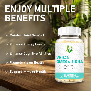 Article populaire : Gélules végétaliennes d'Oméga 3 DHA avec acides gras Oméga 3 totaux et Vitamine D3 pour le confort articulaire, et Gélules de Vitamine K2 - Product Image 3