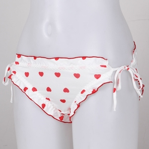 IEFiEL mujeres niñas Sexy lindo cereza corazones impreso algodón bragas ropa interior volante encaje auto lazo lado bragas japonesas - Product Image 3