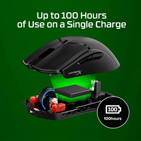 Ratón Inalámbrico para Juegos HyperX Pulsefire Haste 2 Mini, Ultraligero de 59 g, Tri-Modo, 6 Botones RGB Programables para Manos Pequeñas, PC, PS5