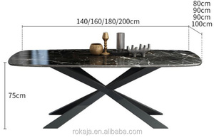<span class=keywords><strong>Tavolo</strong></span> da pranzo moderno in pietra sinterizzata 6 8 10 posti <span class=keywords><strong>tavolo</strong></span> da pranzo elasticizzato in metallo <span class=keywords><strong>nero</strong></span> gambe <span class=keywords><strong>tavolo</strong></span> da pranzo <span class=keywords><strong>allungabile</strong></span> - Product Image 6