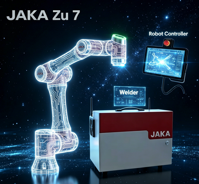 JAKA Zu7 350W PLC & Gearbox Industrial Robot Arm with 7kg Payload 100-240VAC for Loading and Inspection