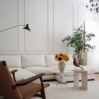 ATUNUS Italienisches Bequemes Sweef Modulares Ecksofa-Set, Postmoderne Wohnzimmer-Möbel mit Bar, 7-Sitzer-Couch