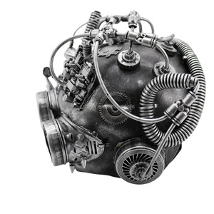 Hochwertige Steampunk Cyberpunk Style Voll gesichts roboter Gasmaske Spike für Halloween mit Brillen partys Horror Theme Kostüme - Product Image 5