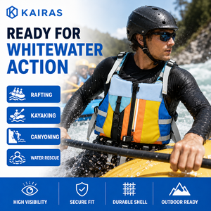 Gilet de sauvetage OEM personnalisé pour <span class=keywords><strong>rafting</strong></span> et kayak en eau vive, en Oxford 420D avec bande réfléchissante - Product Image 1