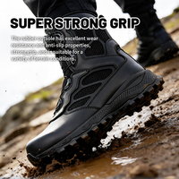 Bottes tactiques de randonnée et de combat pour hommes, noires, à tige haute, respirantes, personnalisées par l'usine Hanagal OEM ODM