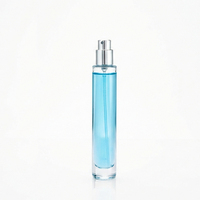 Flacon de parfum vide en verre cylindrique élancé de luxe haut de gamme 30ml 50ml, finition mate, option gravure, capuchon en bois foncé naturel