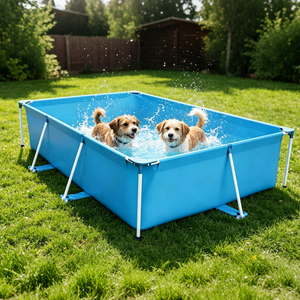 <span class=keywords><strong>Piscine</strong></span> pliable en PVC <span class=keywords><strong>de</strong></span> type cadre pour enfants, animaux domestiques et adultes, <span class=keywords><strong>piscine</strong></span> hors sol portable pour l'extérieur et le jardin - Product Image 3