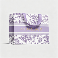 Sac en papier kraft recyclable personnalisé avec poignée en ruban et anse intérieure, en carton ivoire 190-230 g/m², impression de marque sur mesure