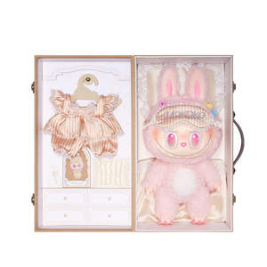 100% Auténtico Pop Mart Wake up Mokoko Original Pop Land Mokoko Wake up Hermosa Primavera Mokoko Rosa con Falda y Caja de Regalo - Product Image 5