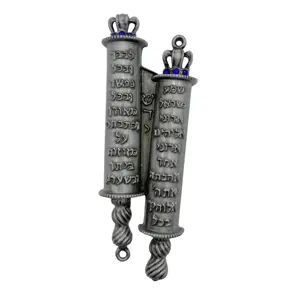 Torah Tinnen Mezuzah Met Twee Kamers