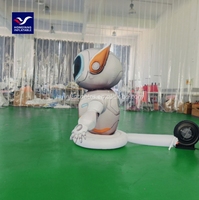 Costume de robot futuriste gonflable avec structure corporelle en ballons pour décorations de fête et stands, y compris accessoire souffleur
