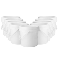 Vente directe d'usine hermétique 1-10 litres LOGO personnalisé seau en plastique de qualité alimentaire seau à peinture PP avec poignée et couvercle pour emballage