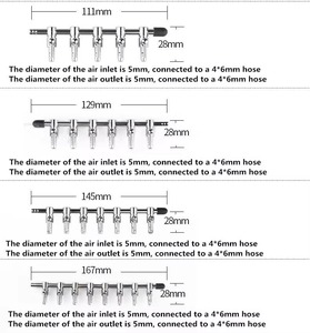 Accessoires d'aquarium 1-12 voies Répartiteur d'air en ligne Valve de commande Réservoir de poissons Pompe à oxygène Tuyau Répartiteur d'air d'aquarium durable - Product Image 5