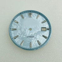 Nuovo Quadrante NH35 da 33,5mm, Faccia Orologio Subacqueo con Texture Metallica GS per Modifica Orologi Meccanici, Accessori per Orologi