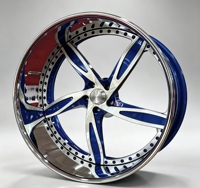 Jantes en alliage d'aluminium forgé 6061-T6 à 5 branches, design Deep Dish, 20, 22, 24, 26 pouces, entraxes 5x127, 5x120 USDM, compatibles Caprice, Impala, Corvette