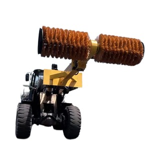 Balayeuse hydraulique robuste à angle réglable pour chargeur de 5 tonnes, avec brosse mixte en fil d'acier, équipement de nettoyage de cour de <span class=keywords><strong>charbon</strong></span> - Product Image 2