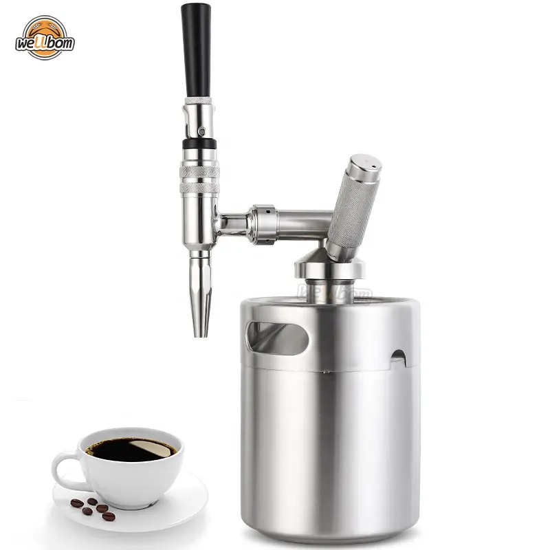جهاز صنع القهوة الباردة من نيترو 64 أونصة من الاستانلس ستيل جهاز صنع القهوة بحجم 2 لتر