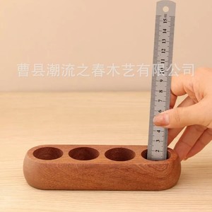 Estante de almacenamiento poroso de madera para aceites esenciales, soporte para botellas de aromaterapia, estante para lápices labiales, estante para tubos de ensayo de laboratorio - Product Image 4