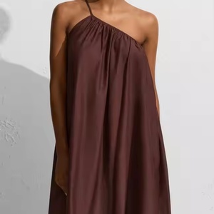 Robe d'été asymétrique sexy et décontractée en coton, style maxi, pour femme - Grande vente - Product Image 3