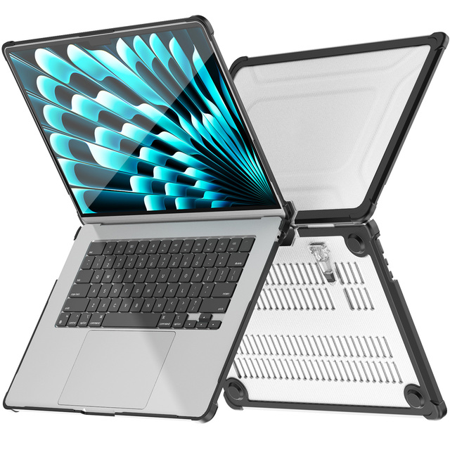 Clear Case Light Stand Protective Case for Mac Book Air 15.3 2023/2024 M2 A2941/M3 A3114
