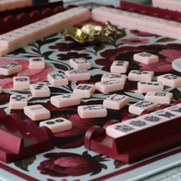 Juego de fichas de Mahjong Unoke Haus of Tiles Petal and Loom Peony, 160 fichas acrílicas, juego de Mahjong americano