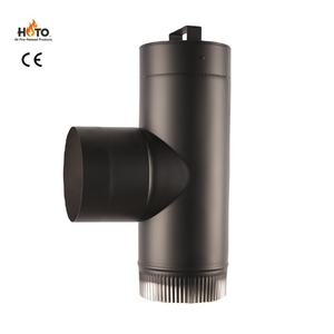 Tubo de <span class=keywords><strong>Chimenea</strong></span> de Acero Inoxidable Negro para Interiores, de Pared Simple, Aislado, Resistente a Altas Temperaturas, para Chimeneas Modernas de Leña - Product Image 2