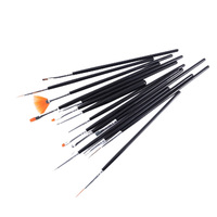 Meilleur vendeur Ensemble de 15 pinceaux pour vernis à ongles Nail Art Brush Professional Gel Liner Nail Brush