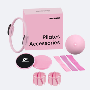Kit de fitness écologique pour le yoga et le Pilates, comprenant un ballon de Pilates, un cercle de Pilates, des poids de cheville en silicone, un bande de résistance et un kit de Pilates - Product Image 1