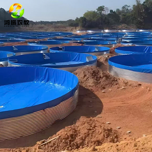 Réservoir de stockage d'eau en acier galvanisé pour bassin piscicole, 100 mètres cubes, pour l'aquaculture et l'irrigation en Afrique - Product Image 5