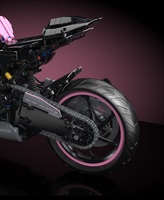 Ensemble de blocs de construction de moto HY 1:5, kit de modèle de course MOC compatible avec les briques Technic, jouet pour enfants et adultes, cadeau d'anniversaire
