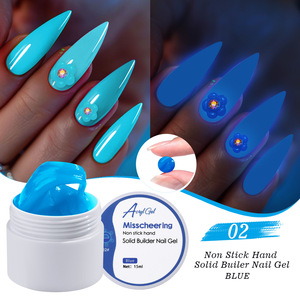 เจลต่อเล็บแบบแข็ง 15 มล. สีออโรร่าเรืองแสง เจลสร้างรูปทรง UV สำหรับตกแต่งและทาสีเล็บ - Product Image 3