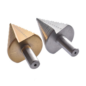 Foret étagé multifonctionnel plaqué titane 5-35 mm, tige triangulaire, cannelure droite, design pagode pour perceuse - Vente en gros - Product Image 1