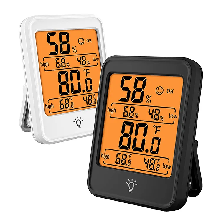 Digitale Hygrometer Kamerthermometer Vochtigheidsmonitor Met Achtergrondverlichting Binnenthermometer