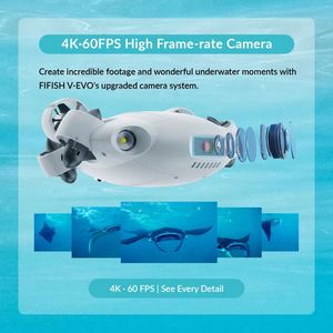 QYSEA FIFISH V-EVO 4K 60FPS 166 °   Robot sous-marin à angle de vue ultra large RVO - Product Image 5
