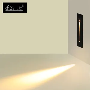 DGLUX Outdoor Indoor Waterproof Ip65 Motion Sensor Intelligent Embedded Step Light Side Staircase Led Staircase Light 50 70 3w