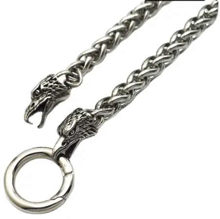 Deux tête d'aigle 316L Hommes En Acier Inoxydable Collier bijoux