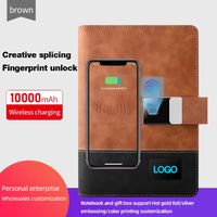 OEM / ODM 2026 Nouveau design Carnet avec serrure à empreintes digitales Chargeur sans fil Carnet avec batterie externe Journal avec serrure Coffret cadeau