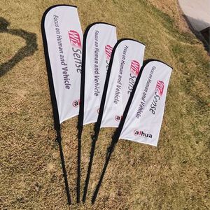 Beach Feather Flag Banner with Polyester Digital Printed Flagpole and Base for Sports Festival Advertising - Product Image 4