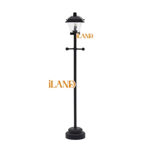 ILAND Dollhouse Electromagnétique Modèles 1:12 Noir Carré Abat-Jour Lampadaire, Pour Dollhouse Jardin Extérieur - Product Image 4