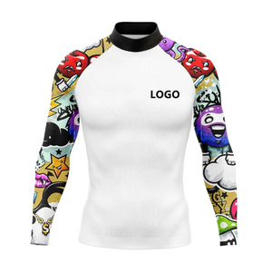 Camicie a compressione da uomo magliette a maniche lunghe Rashguard UPF 50 protezione UV surf immersioni nuoto camicia attillata Rash Guard - Product Image 5