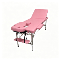 3-teilige Klappbare Aluminium-Massageliege für Schönheitssalons, Tragbare Faltbare Spa-Tattoo-Akupunktur-Massageliege