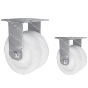 SS 150 160 200 MM Extra schwere Doppel räder im europäischen Stil <span class=keywords><strong>Nylon</strong></span>-Lenkrad - Product Image 3