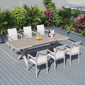 Mesa <span class=keywords><strong>de</strong></span> Comedor Extensible para Exteriores, Patio, Jardín, <span class=keywords><strong>de</strong></span> Aluminio, para Villa, Ahorro <span class=keywords><strong>de</strong></span> Espacio, <span class=keywords><strong>Venta</strong></span> Directa <span class=keywords><strong>de</strong></span> Fábrica - Product Image 1