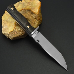 มีดคุณภาพสูง ปรับแต่งได้ตามต้องการ ระดับ OEM DIY สำหรับการต่อสู้ทางยุทธวิธี ด้ามไม้ไพธอน ใบมีดสแตนเลส หนา 3.0 มม. พร้อมปลอกหนัง - Product Image 2