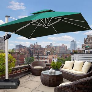 Paraguas de restaurante al aire libre resistente a los rayos UV de 8 costillas verde oscuro de 10 pies a bajo precio para espacio al aire libre de 10 ㎡ - Product Image 2