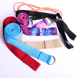 Sangle de yoga 1,4 m en polyester élastique et coton pour les exercices de fitness et de mise en forme du corps - Product Image 4