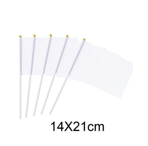 Bandiera Bianca in Poliestere per Giardino e Auto con Design di Portabandiera Oscillante - Impermeabile ed Ecologica - Product Image 1