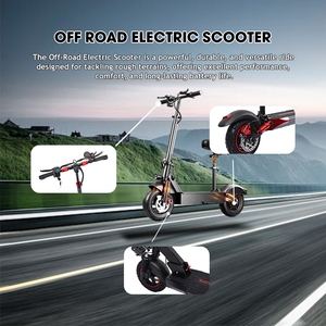 Trottinette électrique pliable de qualité supérieure 350W, moteur double sans balais, pneu tout-terrain de 11 pouces, charge maximale de 200 kg, trottinette électrique pour adultes - Product Image 3